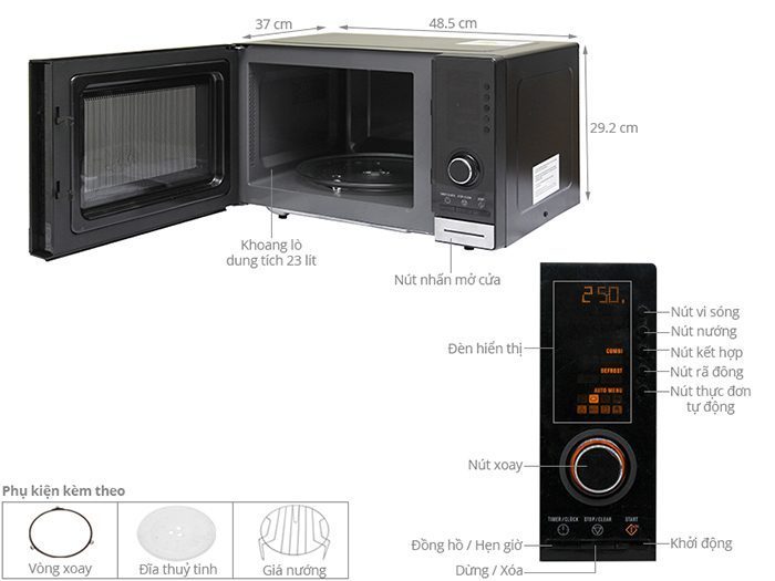 Lò vi sóng Electrolux EMS2348X - Hàng chính hãng