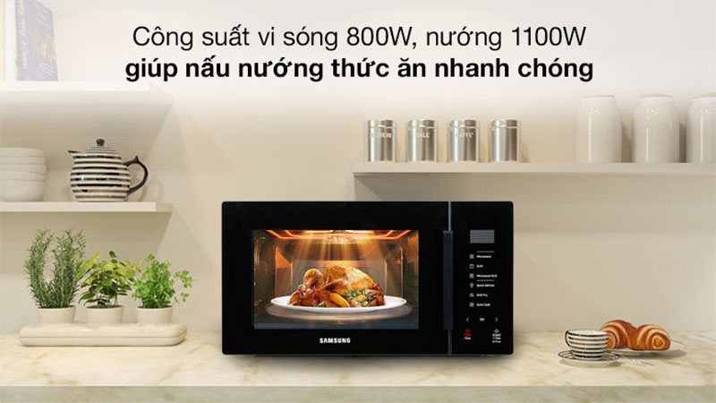 Lò vi sóng có nướng Samsung MG23T5018CK/SV - Hàng chính hãng