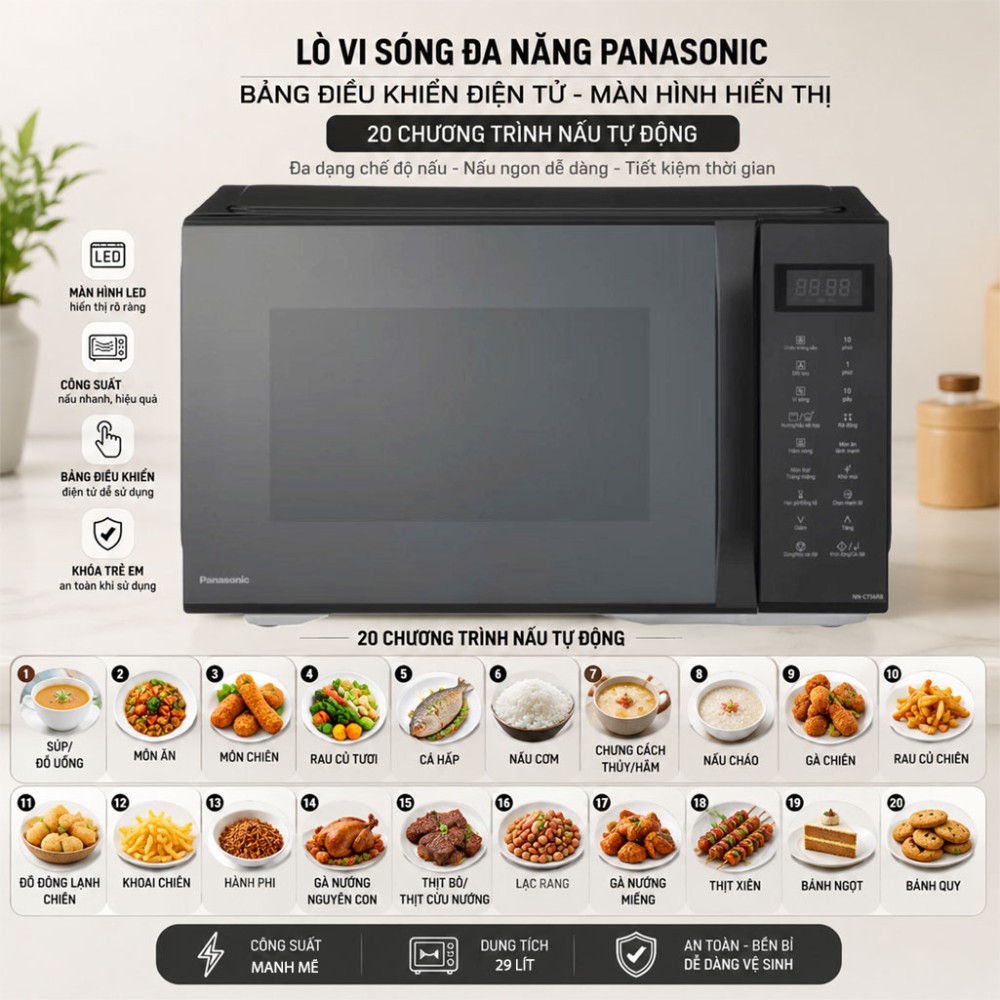 Lò vi sóng đa năng Panasonic NN-CT56RBYUE - Hàng chính hãng