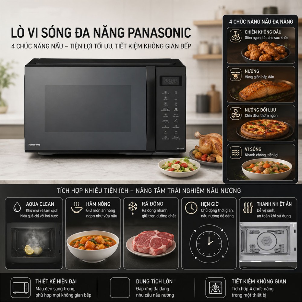 Lò vi sóng đa năng Panasonic NN-CT56RBYUE - Hàng chính hãng