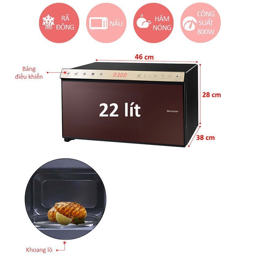 Lò vi sóng điện tử Sharp R-29D2(G)VN - Hàng chính hãng