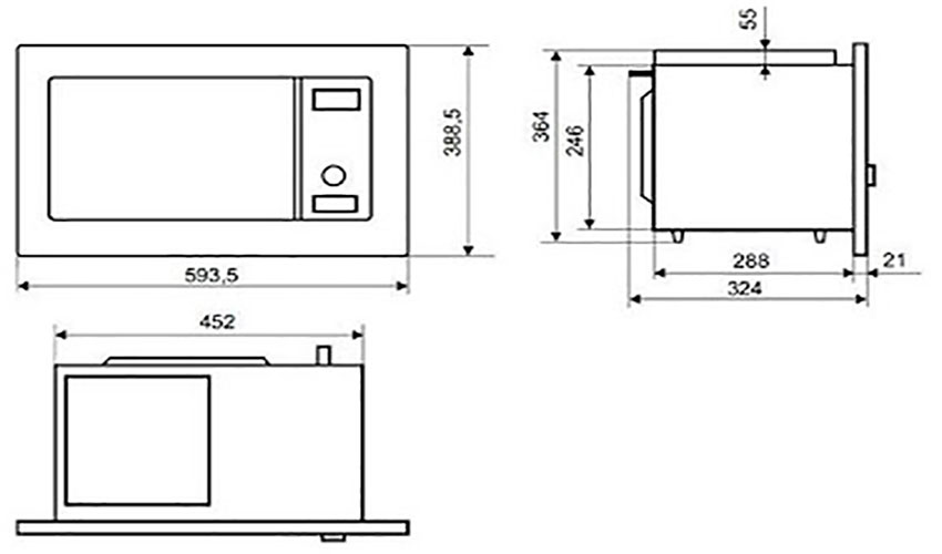 Lò vi sóng kết hợp nướng Amica AMGB20E1GB - Hàng chính hãng