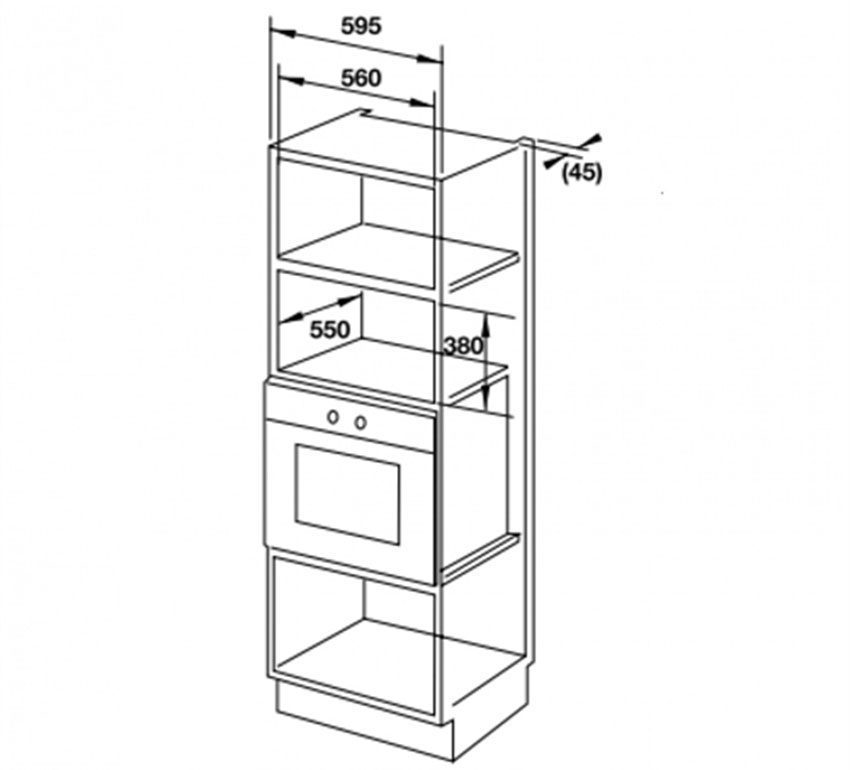 Lò vi sóng kết hợp nướng âm tủ Hafele HM-B38C - Hàng chính hãng