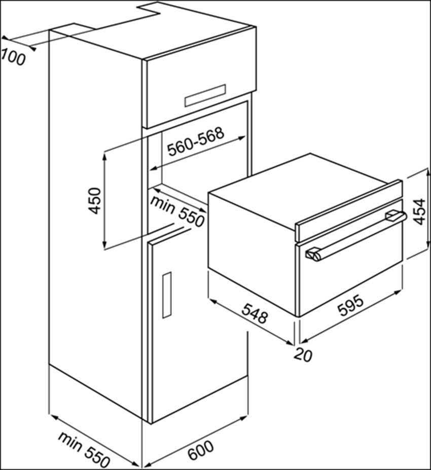 Lò vi sóng kết hợp nướng âm tủ Hafele HO-KT45B - Hàng chính hãng