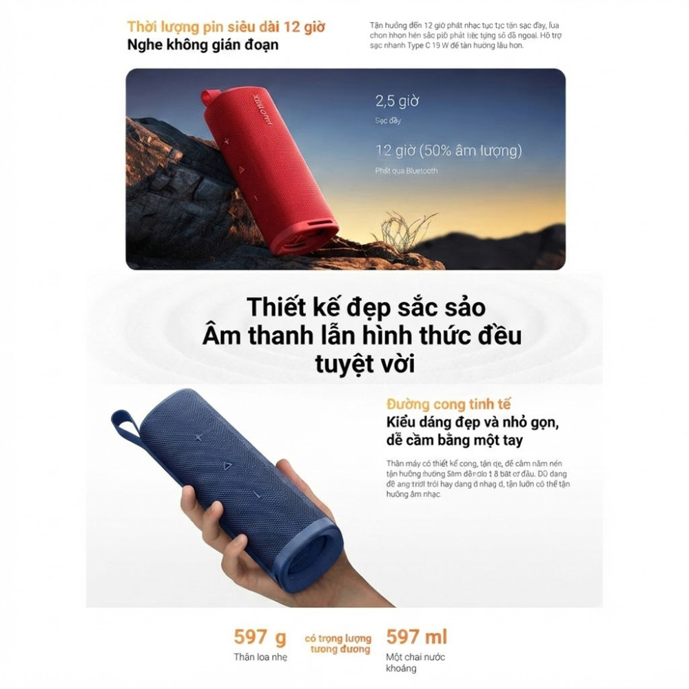 Loa Bluetooth Xiaomi Sound Outdoor 30W QBH4370GL - Hàng chính hãng