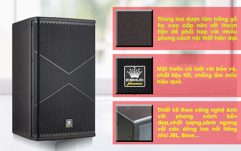 Loa fullranger VinaKTV Bosselec SX-912 - Hàng chính hãng