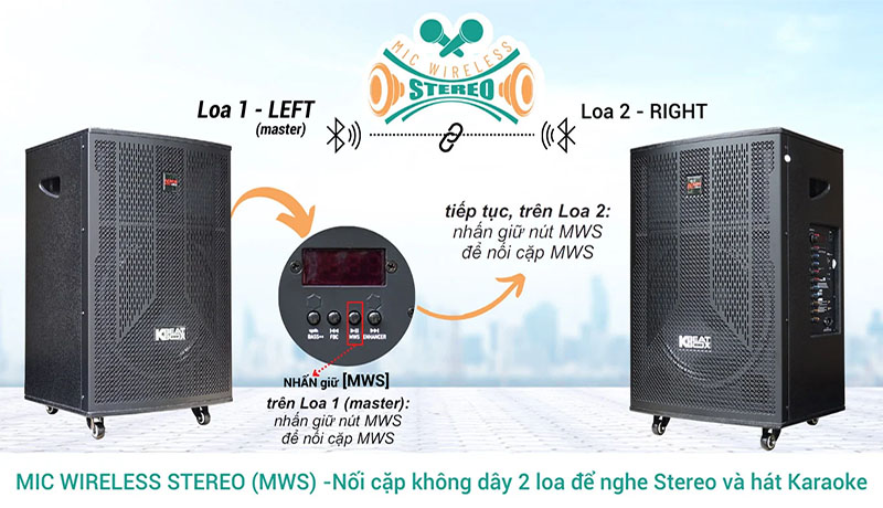 Loa karaoke di động Acnos CB302G - Hàng chính hãng