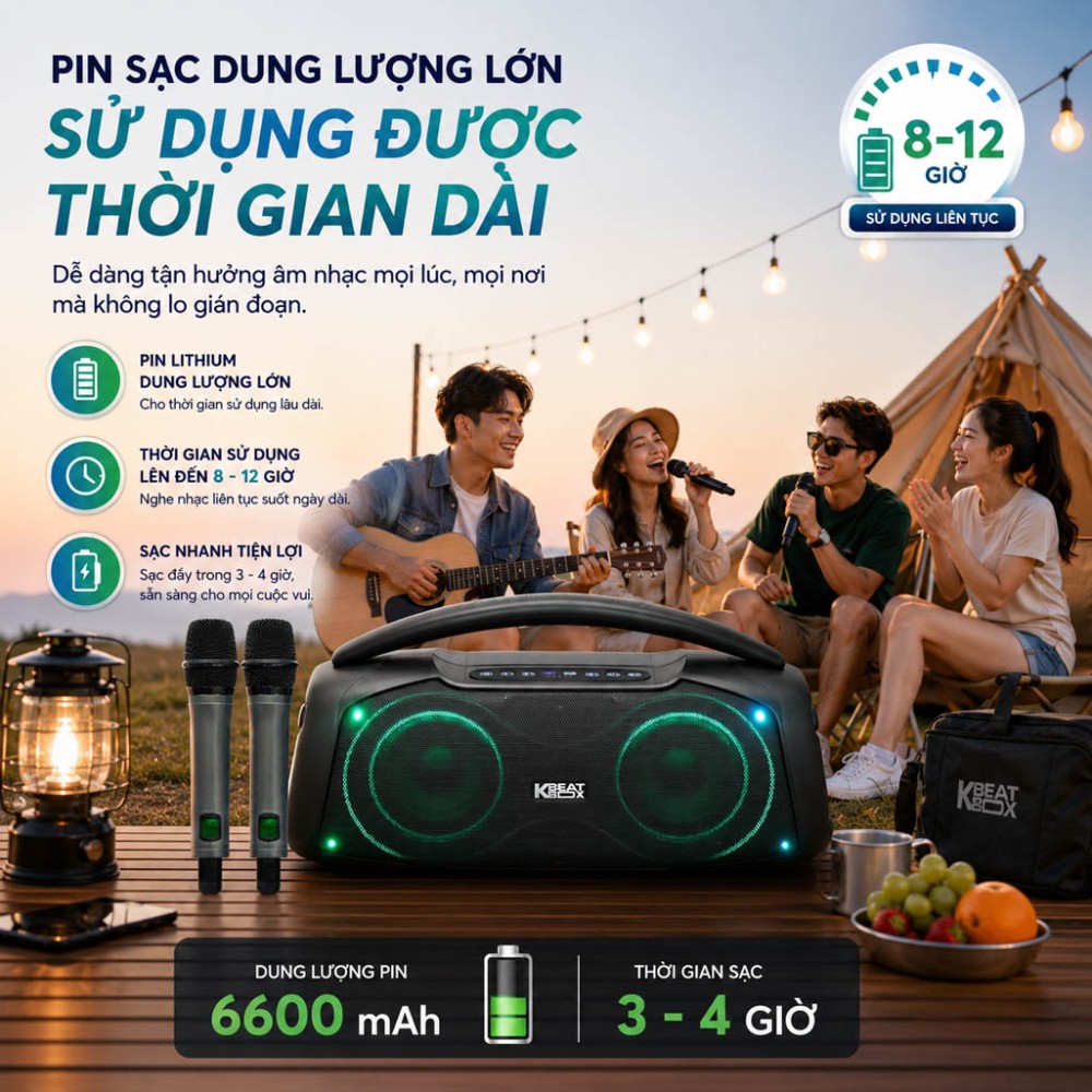 Loa karaoke xách tay Acnos CHILL - Hàng chính hãng