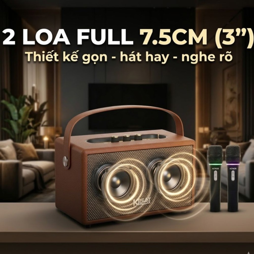 Loa karaoke xách tay Acnos S30 - Hàng chính hãng