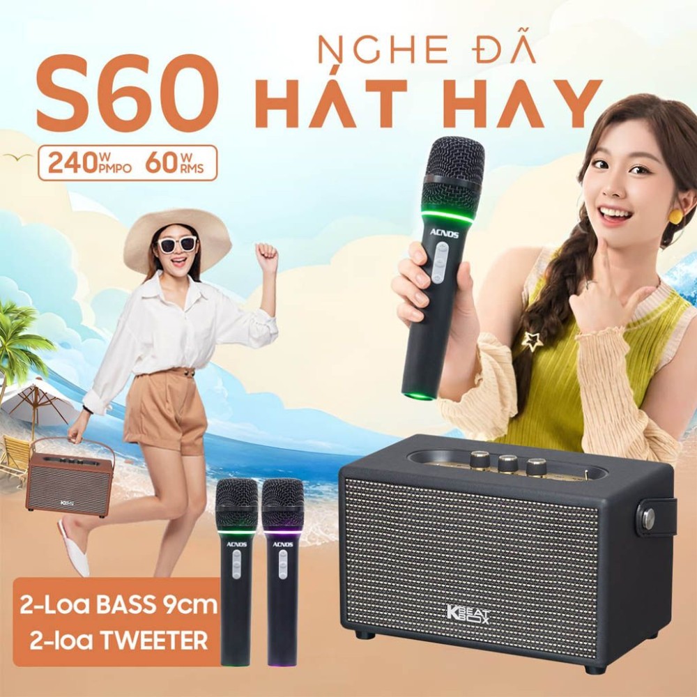 Loa xách tay Acnos S60 - Hàng chính hãng
