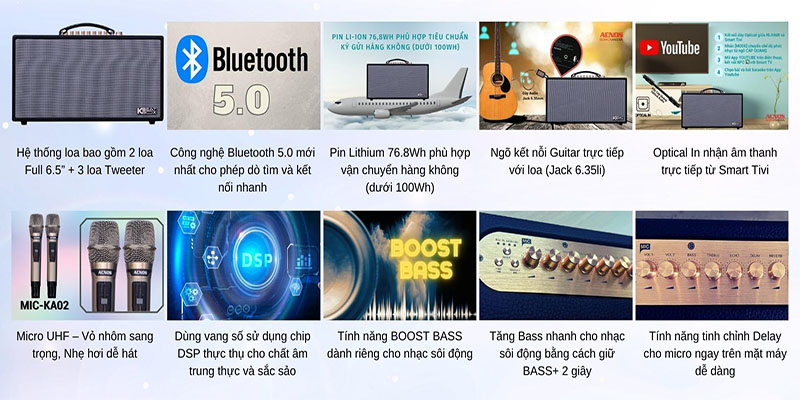 Loa karaoke xách tay Acnos CS450ALPHA - Hàng chính hãng