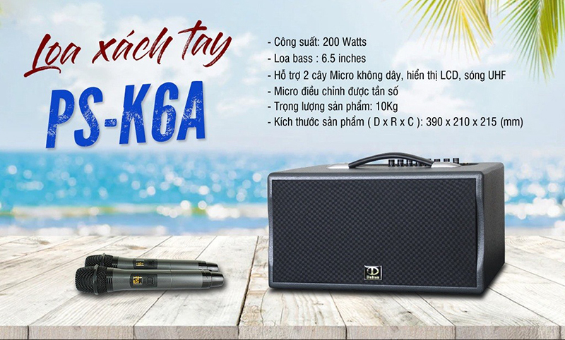Loa karaoke xách tay Dalton PS-K6A - Hàng chính hãng