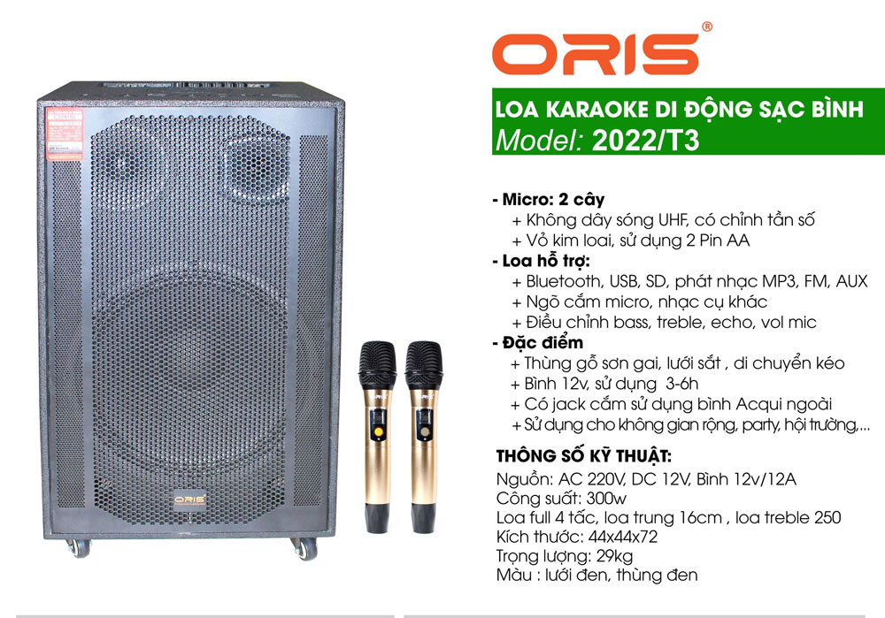 Loa kéo Oris TO-2023/T3 - Hàng chính hãng