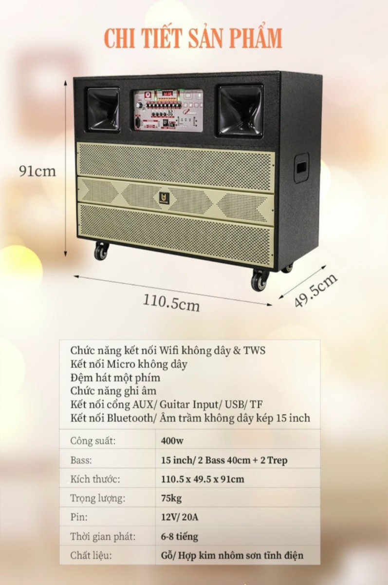 Loa kéo bình BestSound BD-6800 - Hàng chính hãng