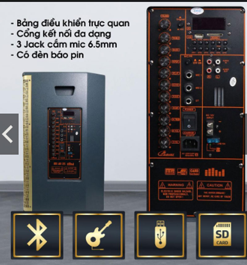 Loa kéo karaoke di động Ladomax K-T517 - Hàng chính hãng