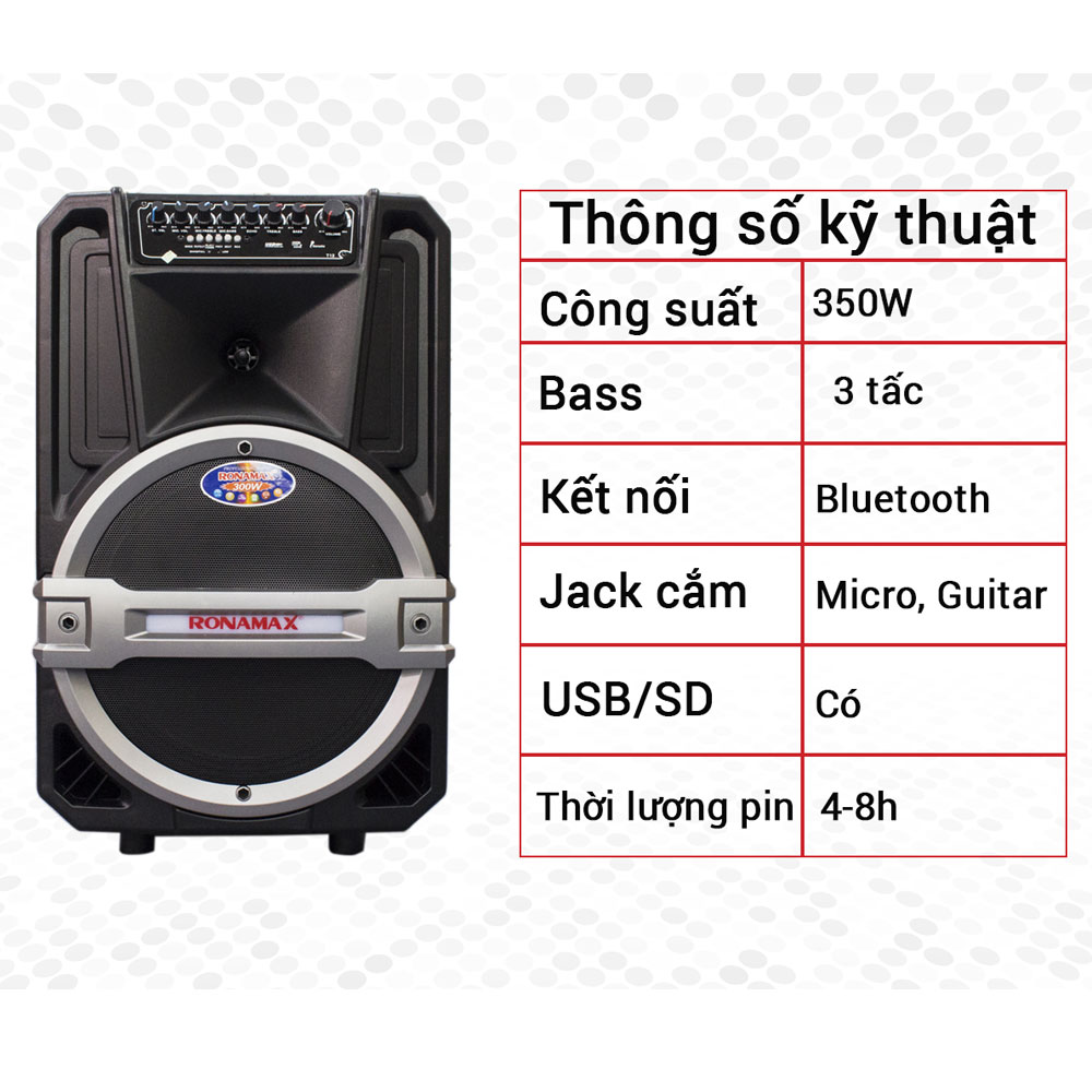 Loa kéo di động Ronamax T12 - Hàng chính hãng