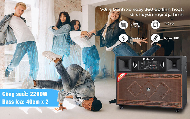 Loa kéo điện Dalton TS-15A6000 - Hàng chính hãng