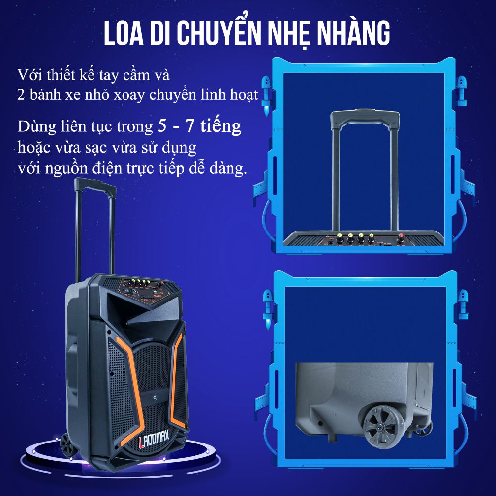 Loa kéo di động 4 tấc Ladomax V-S1531 - Hàng chính hãng