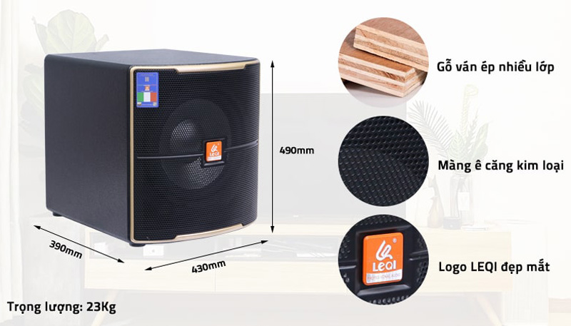 Loa sub Leqi Audio AX-12S - Hàng chính hãng