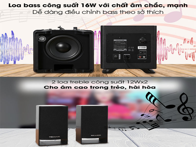 Loa vi tính Microlab M-600BT - Hàng chính hãng