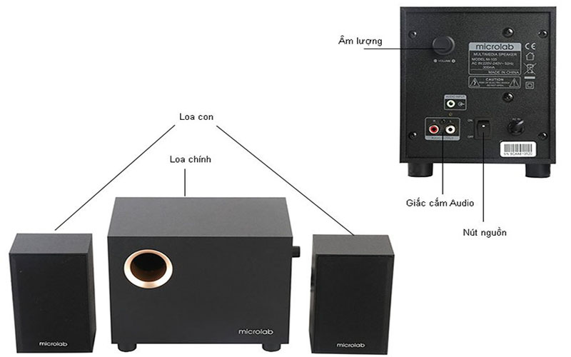 Loa máy tính Microlab M105 - Hàng chính hãng