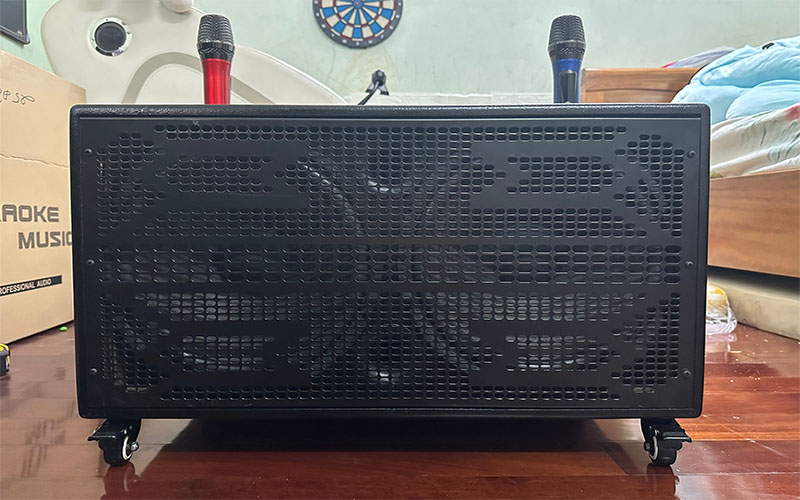 Loa xách tay bass đôi 30cm Karaoke Pro Audio DSP21 - Hàng chính hãng