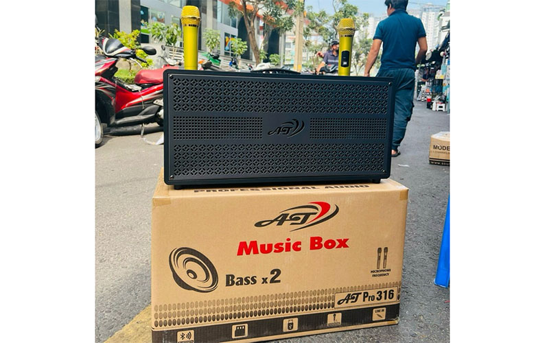 Loa xách tay karaoke AT PRO 316 (2 bass 20) - Hàng chính hãng
