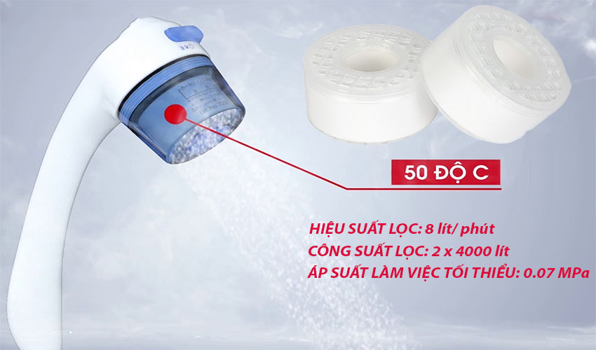 Lõi lọc nước dành cho vòi sen tắm Cleansui ESC21W - Hàng chính hãng