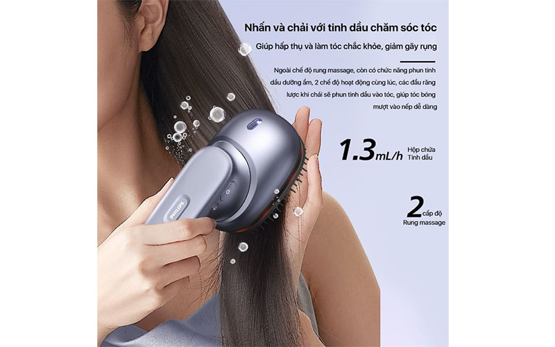 Lược điện massage da đầu Philips 1511 - Hàng chính hãng