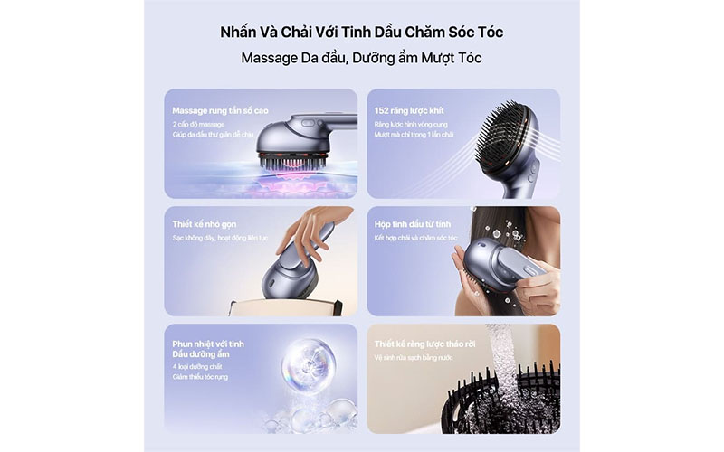 Lược điện massage da đầu Philips 1511 - Hàng chính hãng