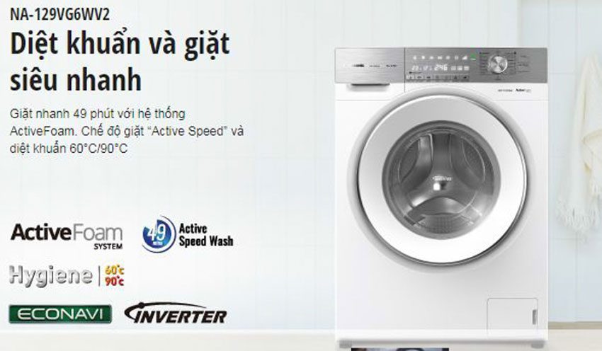 Máy giặt Panasonic NA-129VG6WV2 - Hàng chính hãng