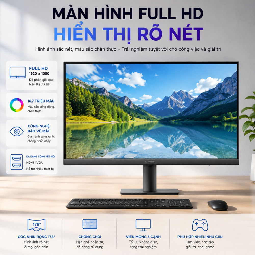 Màn hình Xiaomi Monitor 22 inch A22i ELA5230EU - Hàng chính hãng