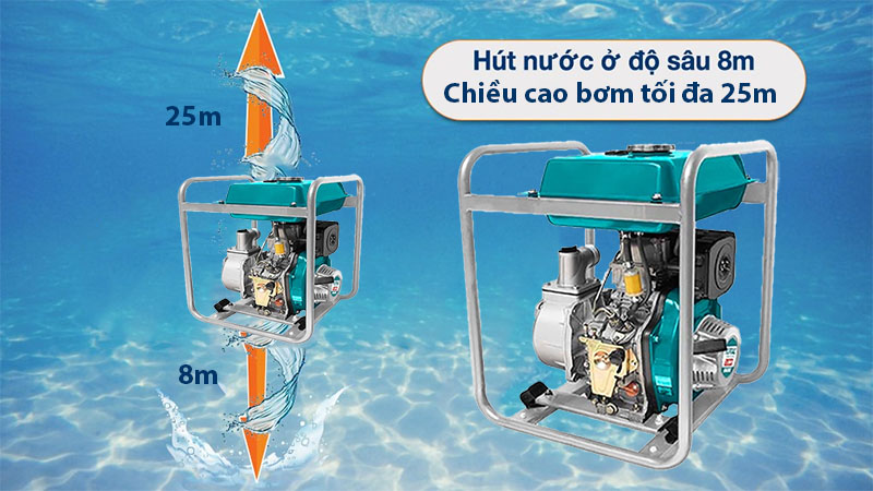Máy bơm nước chạy dầu Total TP5402 - Hàng chính hãng