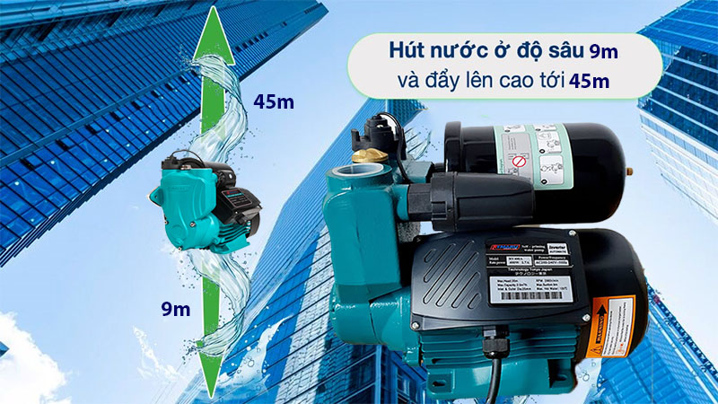 Máy bơm nước tăng áp Rymaru RY600A - Hàng chính hãng