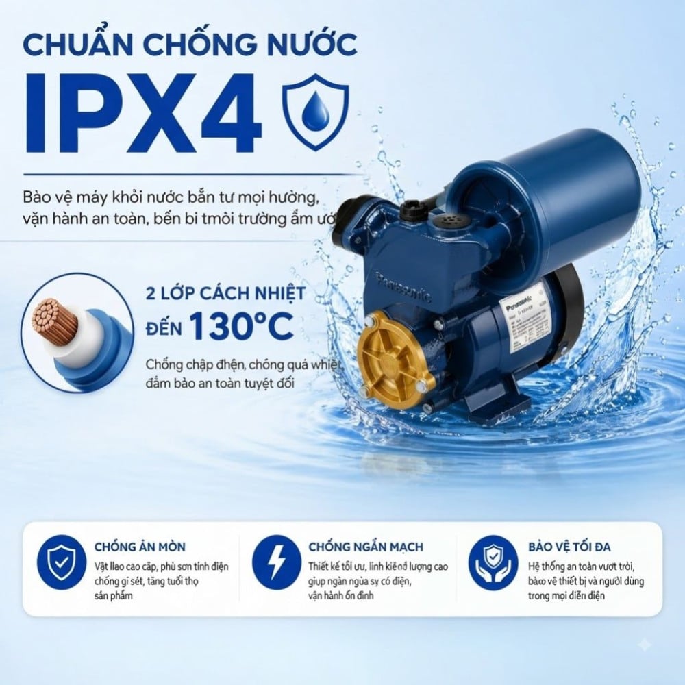 Máy bơm nước tăng áp Panasonic A-201JAK - Hàng chính hãng