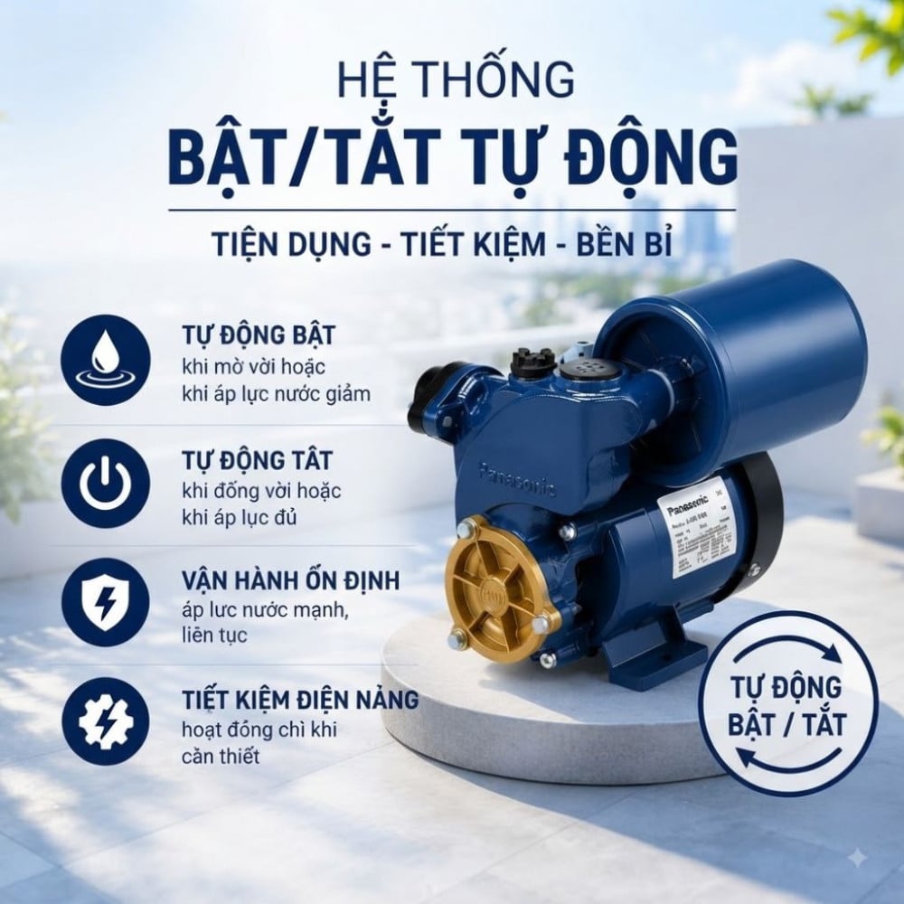 Máy bơm nước tăng áp Panasonic A-201JAK - Hàng chính hãng