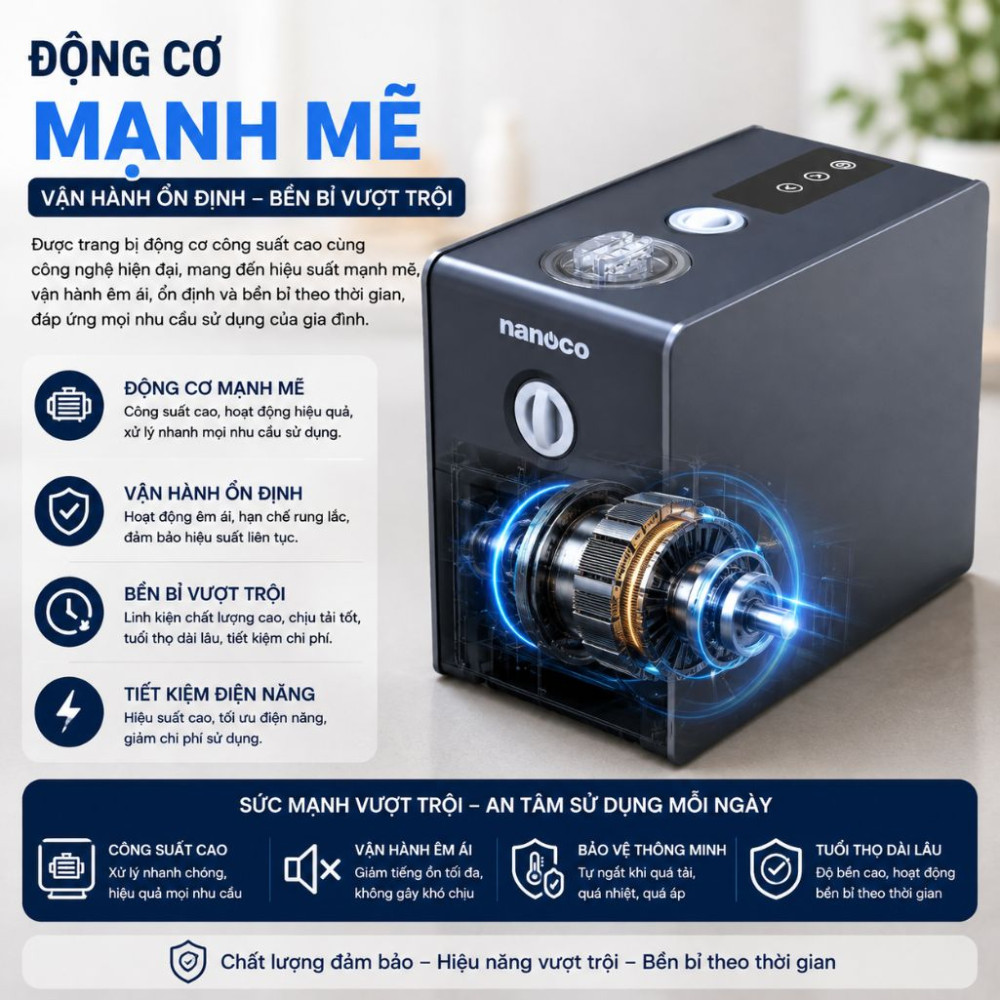 Bơm tăng áp biến tần tự động Nanoco NIP400 - Hàng chính hãng