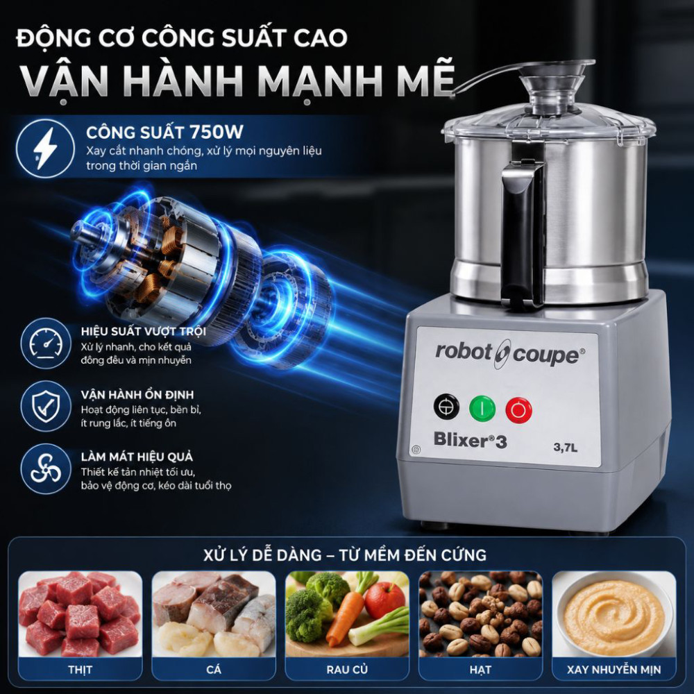 Máy xay cắt trộn thực phẩm để bàn Robot Coupe BLIXER 3 - Hàng chính hãng