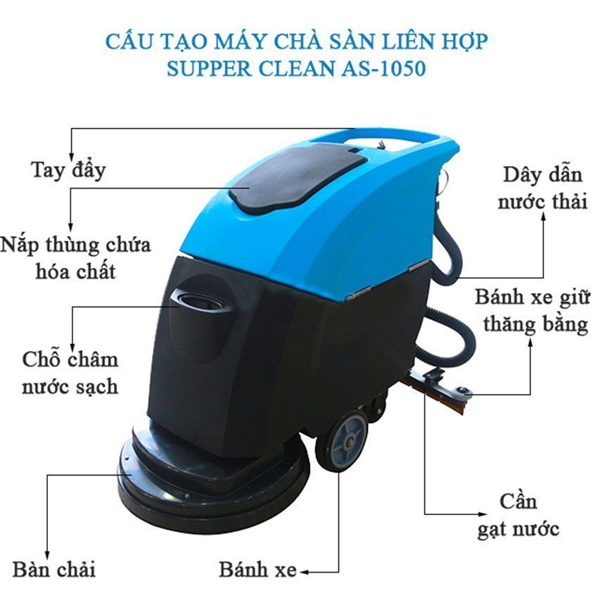 Máy chà sàn liên hợp Supper Clean AS-1050 - Hàng chính hãng