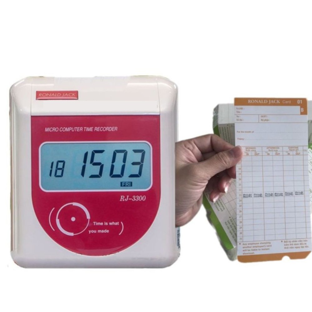 Máy chấm công thẻ giấy Ronald Jack RJ-3300N - Hàng chính hãng