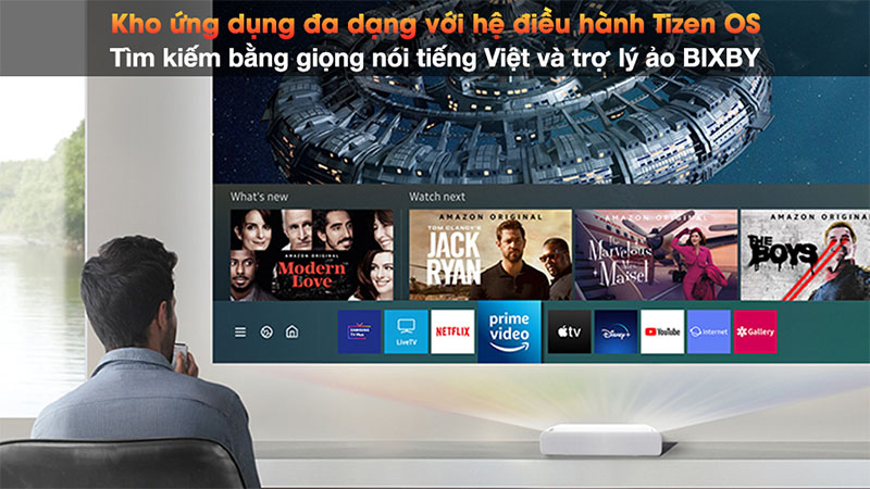Máy chiếu siêu gần Laser 4K Samsung The Premiere LSP7T - Hàng chính hãng