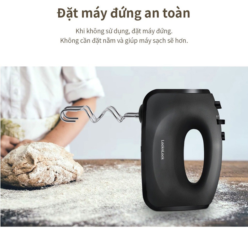 Máy đánh trứng cầm tay Lock&Lock EJM501DGRY - Hàng chính hãng