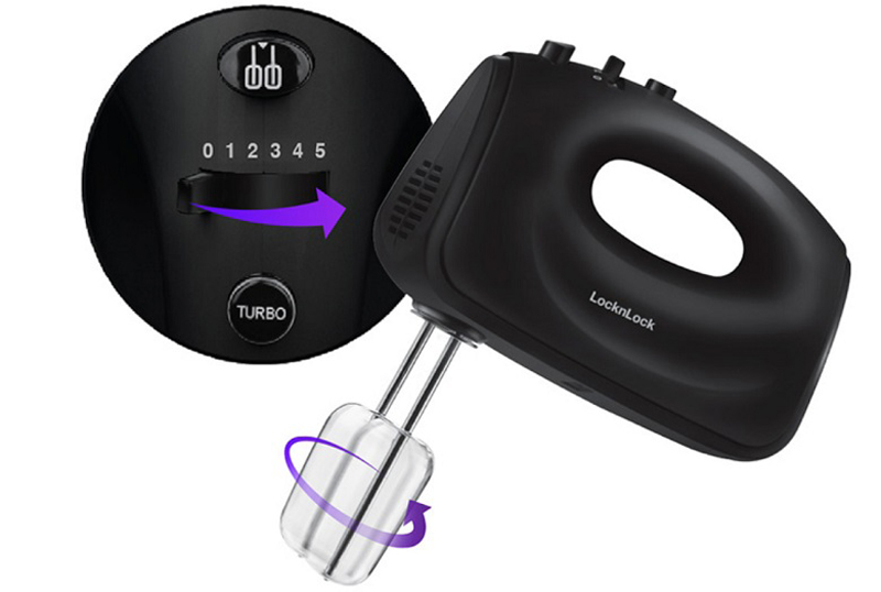 Máy đánh trứng cầm tay Lock&Lock EJM501DGRY - Hàng chính hãng