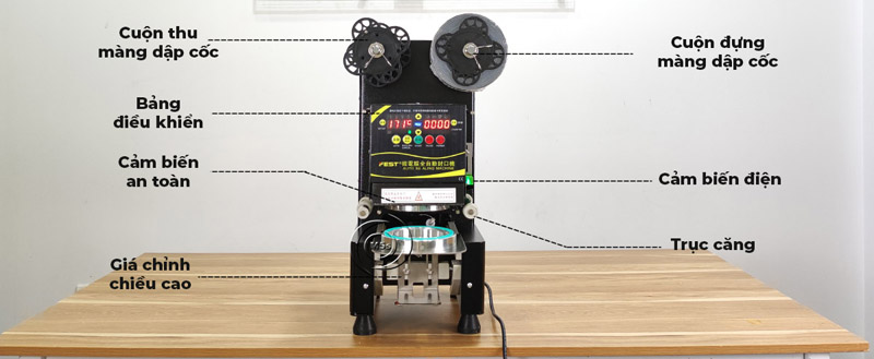 Máy dập nắp cốc tự động Fest RC-95B - Hàng chính hãng