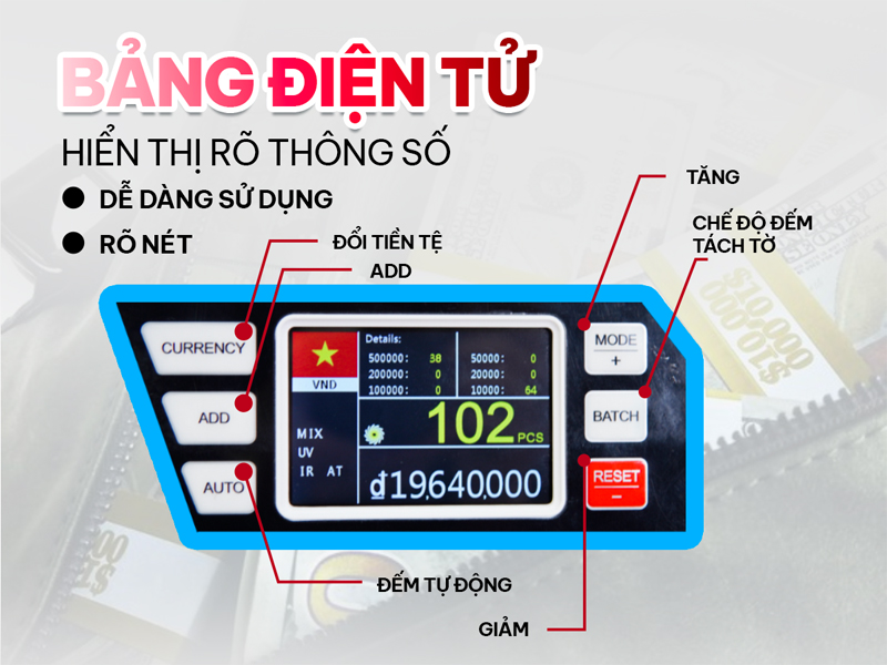 Máy đếm tiền Silicon MC-8900 - Hàng chính hãng