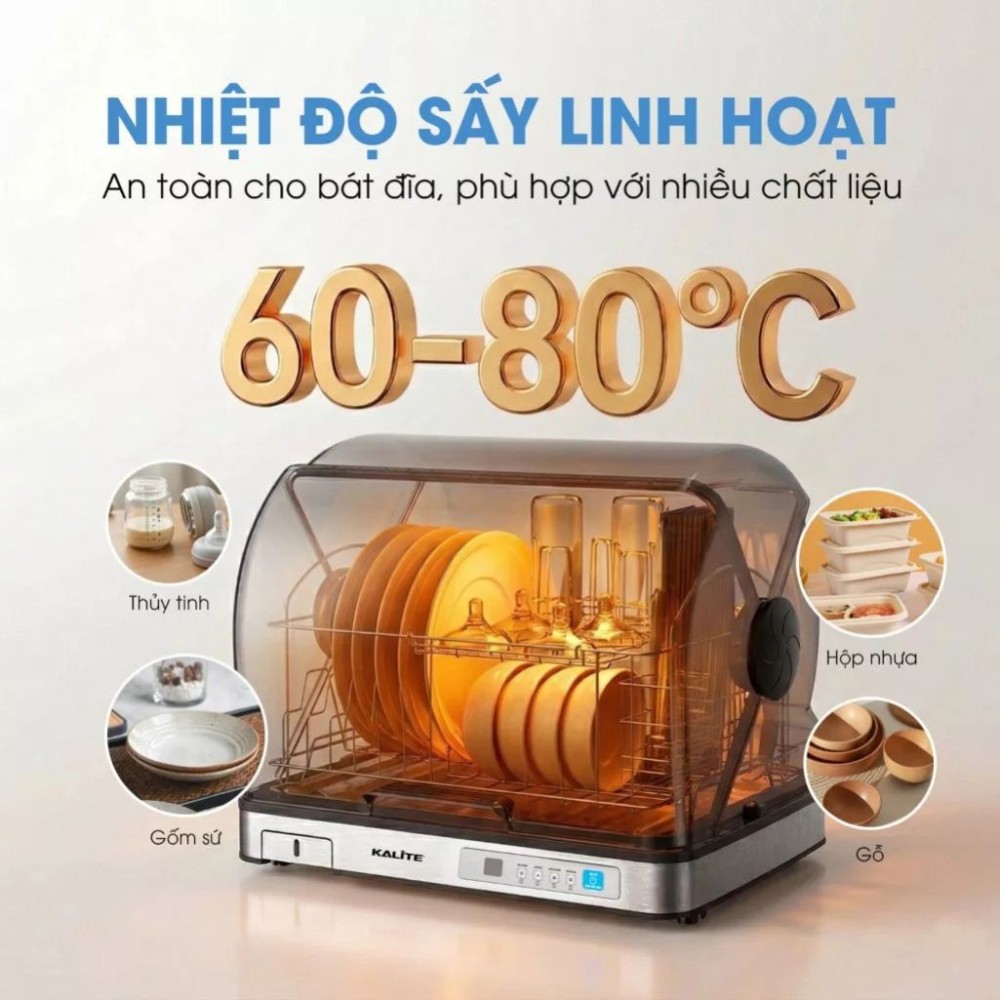 Máy diệt khuẩn bát đĩa Kalite Crystal Dry - Hàng chính hãng
