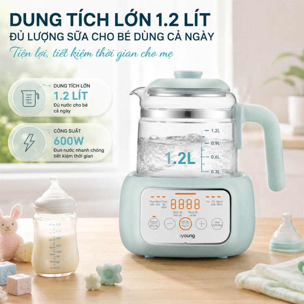 Máy đun nước pha sữa Joyoung JBM-530-BL - Hàng chính hãng