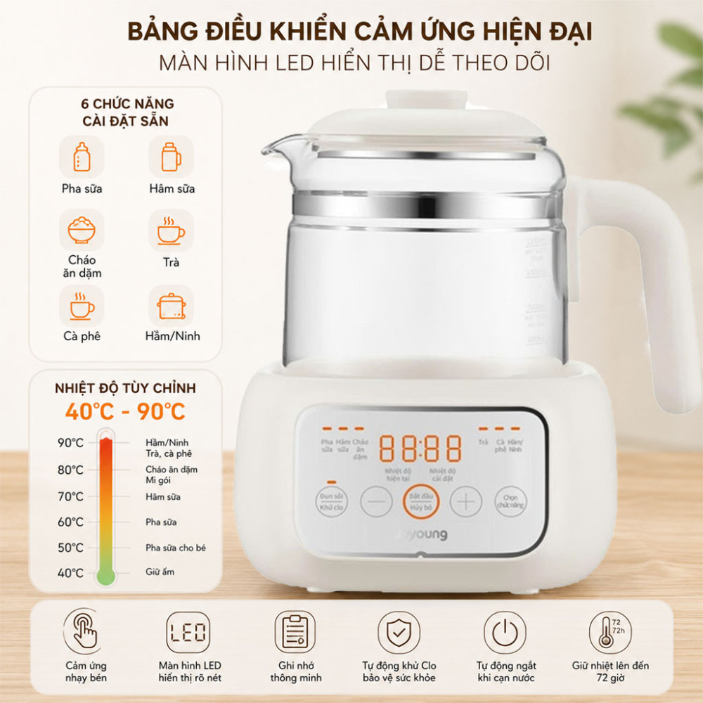 Máy đun nước pha sữa Joyoung JBM-530-WH - Hàng chính hãng