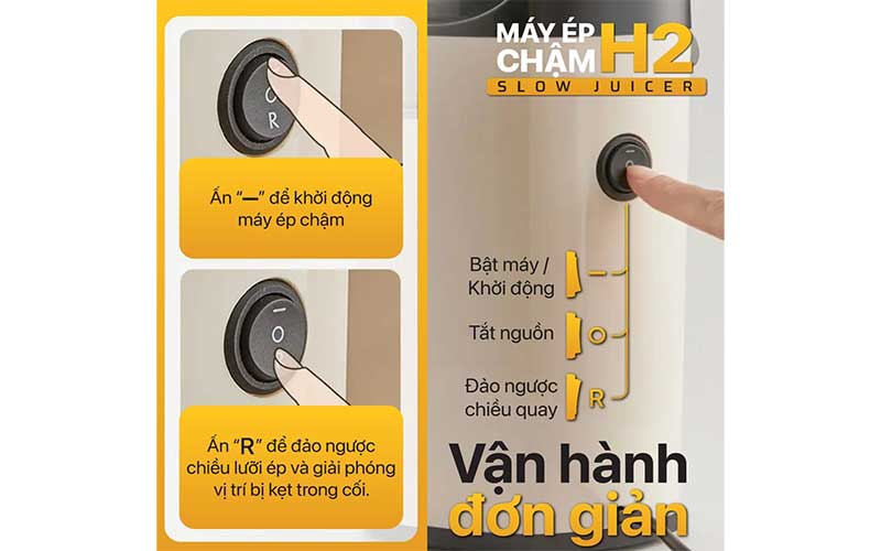 Máy ép chậm 2GOOD H2 - Hàng chính hãng