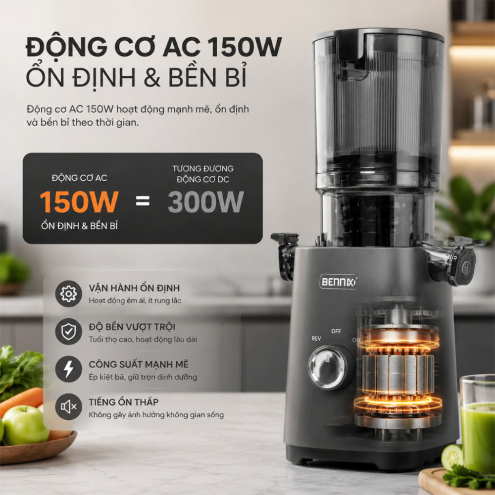 Máy ép chậm Bennix BN-033SJ - Hàng chính hãng
